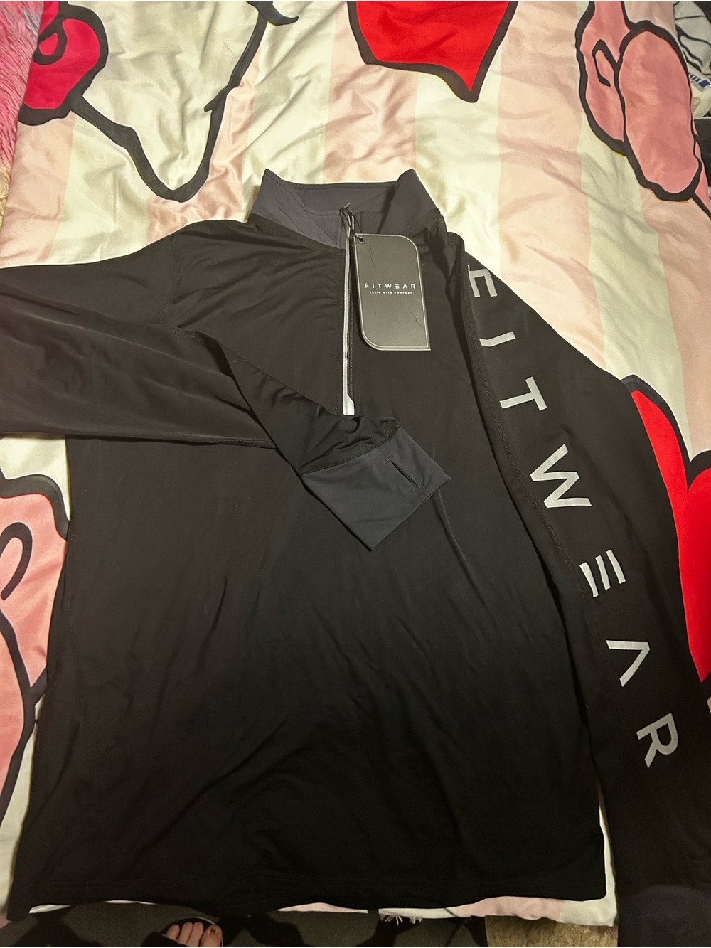 Black Quarter-Zip Performance Hoodie